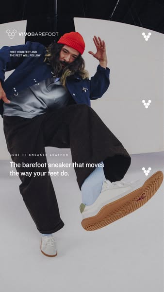 Vivobarefoot ad: Try them for 100 days