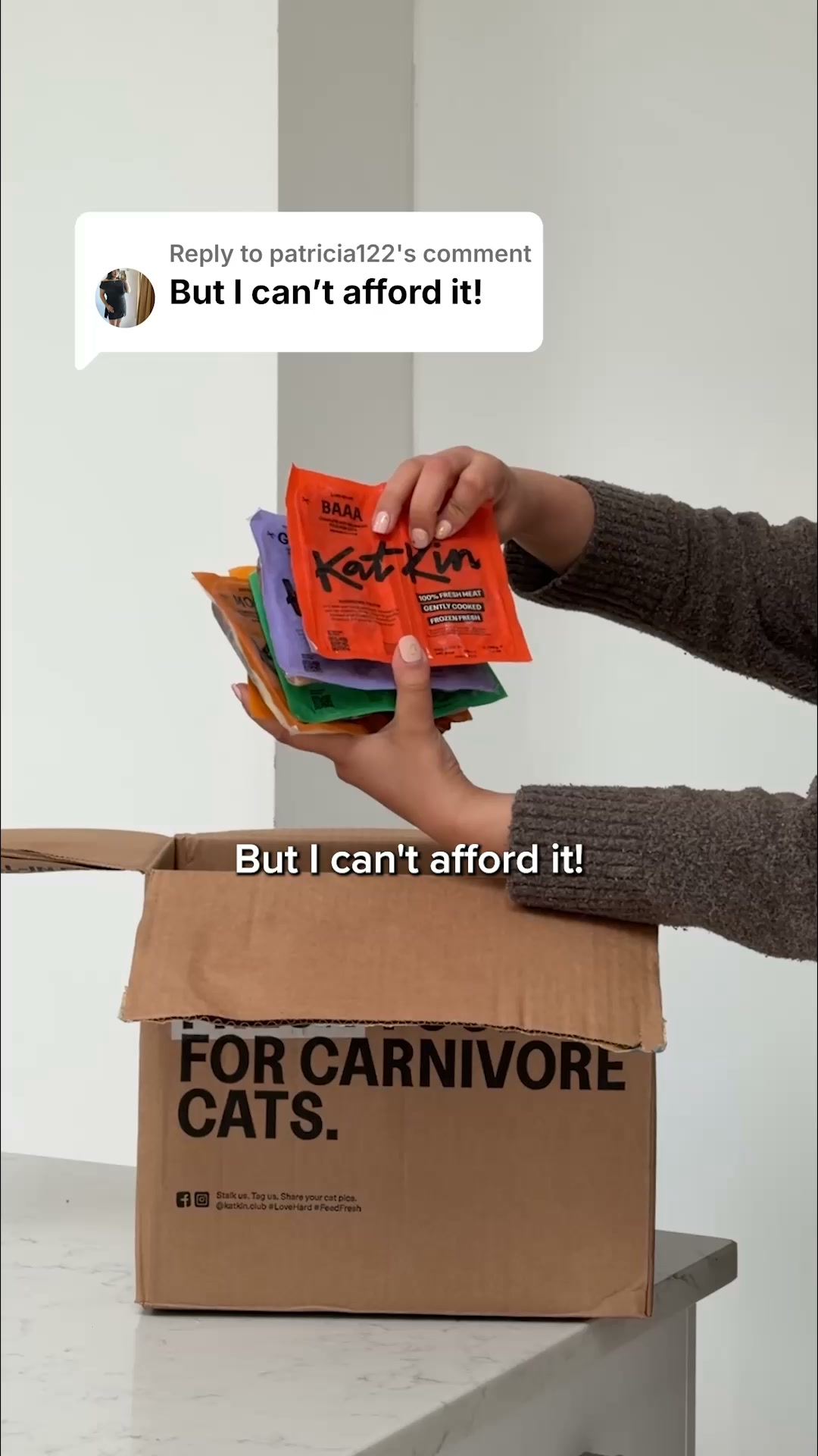 KatKin ad: 100% fresh meat for healthy cats