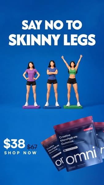 OMNI Longevity ad: Real Creatine - 43% OFF TODAY 👉