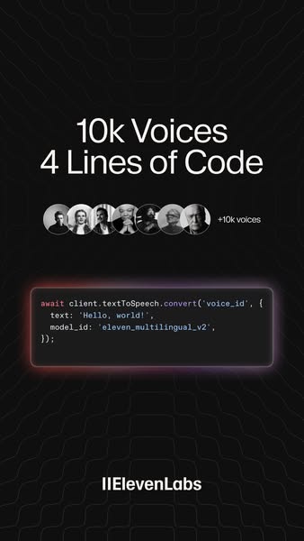 ElevenLabs ad: Built for Real Time