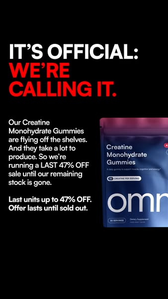 OMNI Longevity ad: Creatine Made Delicious 🍉 🍑