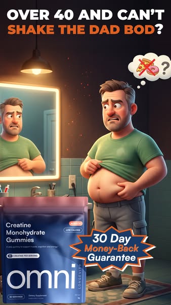 OMNI Longevity ad: Creatine Made Delicious 🍉 🍑