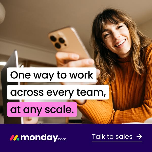 monday.com ad: Standardize how your company works