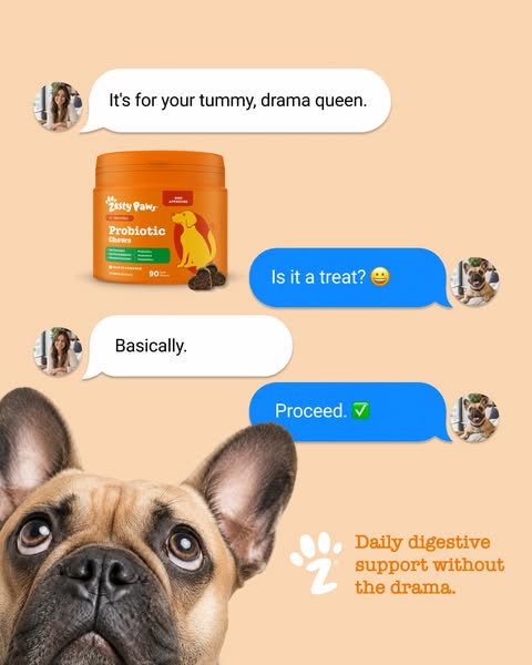 Zesty Paws UK ad: Not fussy. Just particular.
