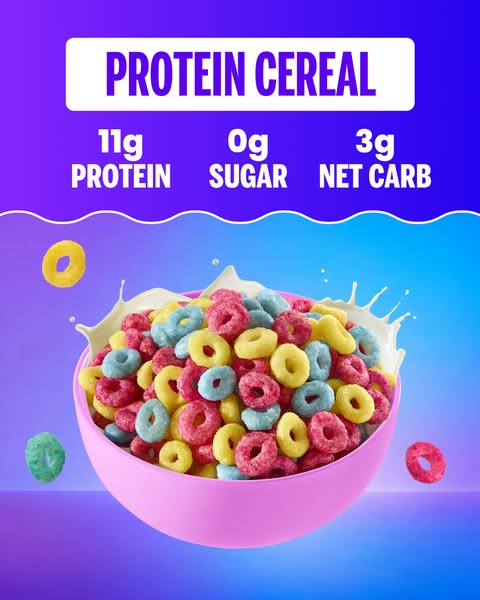 Magic Spoon Cereal ad: 12g Protein. 1g Sugar. Still Tastes Like a Treat.