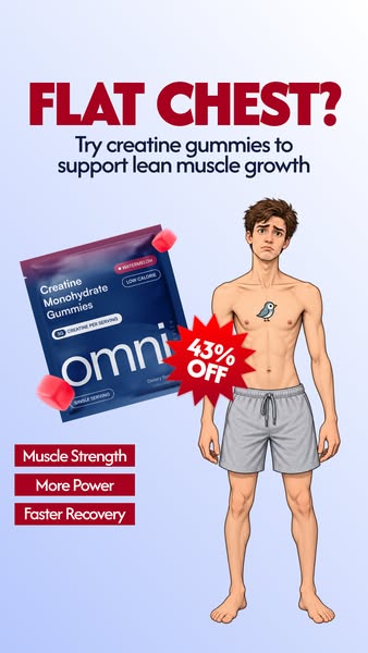 OMNI Longevity ad: Creatine Made Delicious 🍉 🍑