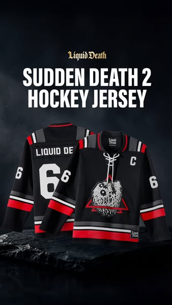 Liquid Death ad: Fits all Blood Types
