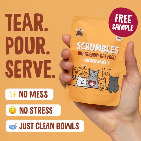 Scrumbles ad: Request to try a FREE pouch!