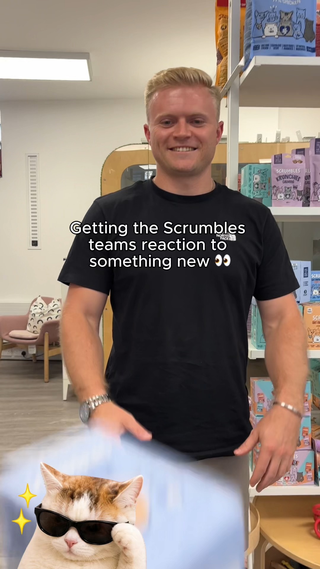 Scrumbles ad: Something tasty this way comes... 👀 🐈 FIRST LOOK at your cats new obsession! The Scrumbles team got their paws on something new for kittie
