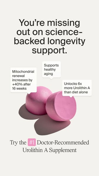 Timeline Longevity ad: #1 Dr Recommended Urolithin A