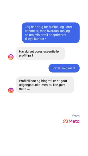 Instagram for Business ad: Bliv klar til at få succes.