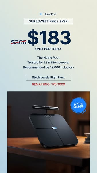 Hume Health ad: 98% DEXA Accuracy