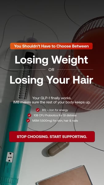 IM8 ad: Don’t Let Weight Loss Cost You Strength