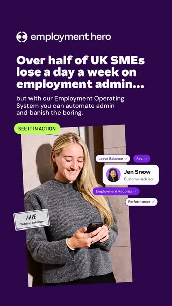 Employment Hero ad: Calm your HR & Payroll chaos.