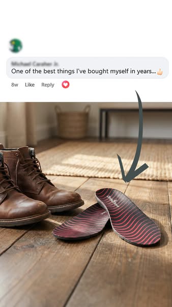OrthoFlexx ad: The OrthoFlexx® Insoles are designed with great arch support for flat feet, Plantar Fasciitis, and Bunions ✅ Provide firm arch support ✅ Imp