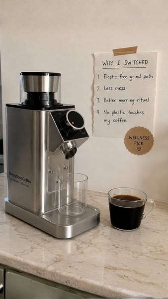 Simply Good Coffee ad: Plastic-Free grinding!