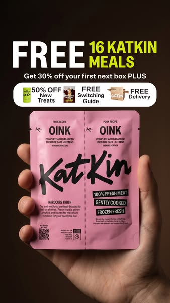 KatKin ad: 100% fresh meat for healthy cats