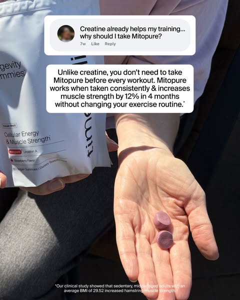 Timeline Longevity ad: Increase Muscle Strength With Mitopure®