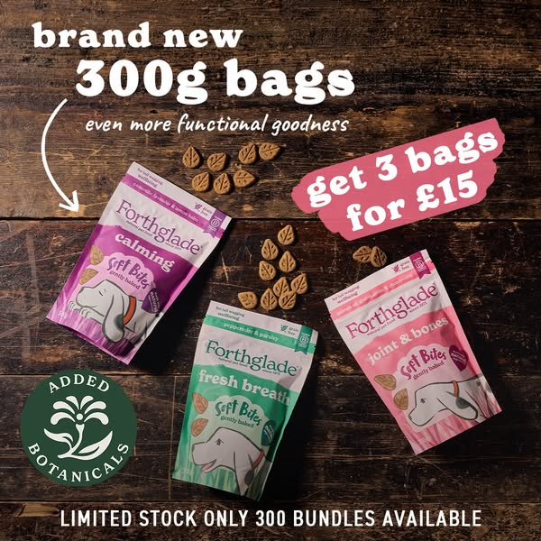 Forthglade Natural Pet Food ad: 3 x 300g Treats For £15