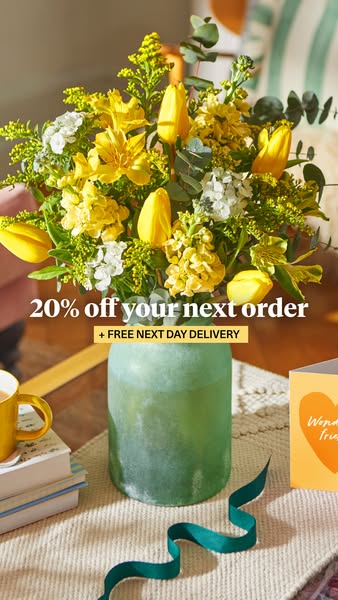 Bloom & Wild ad: 20% off your next order