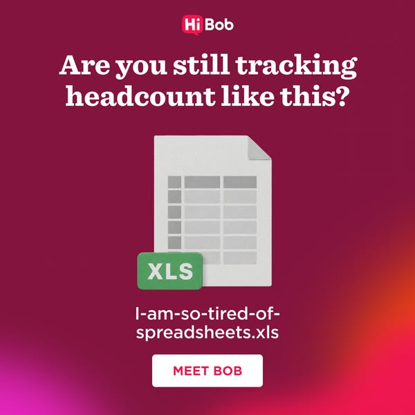 HiBob ad: Built for HR, not Excel