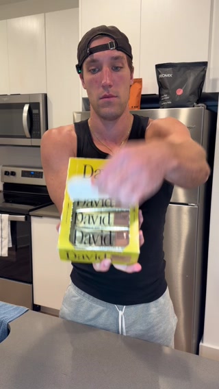 David Protein ad: 28g Protein. 150 Calories. 0g Sugar.