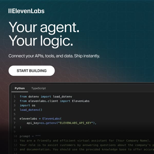 ElevenLabs ad: Fully Programmable Agents