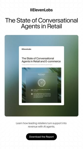 ElevenLabs ad: Get The Free Playbook