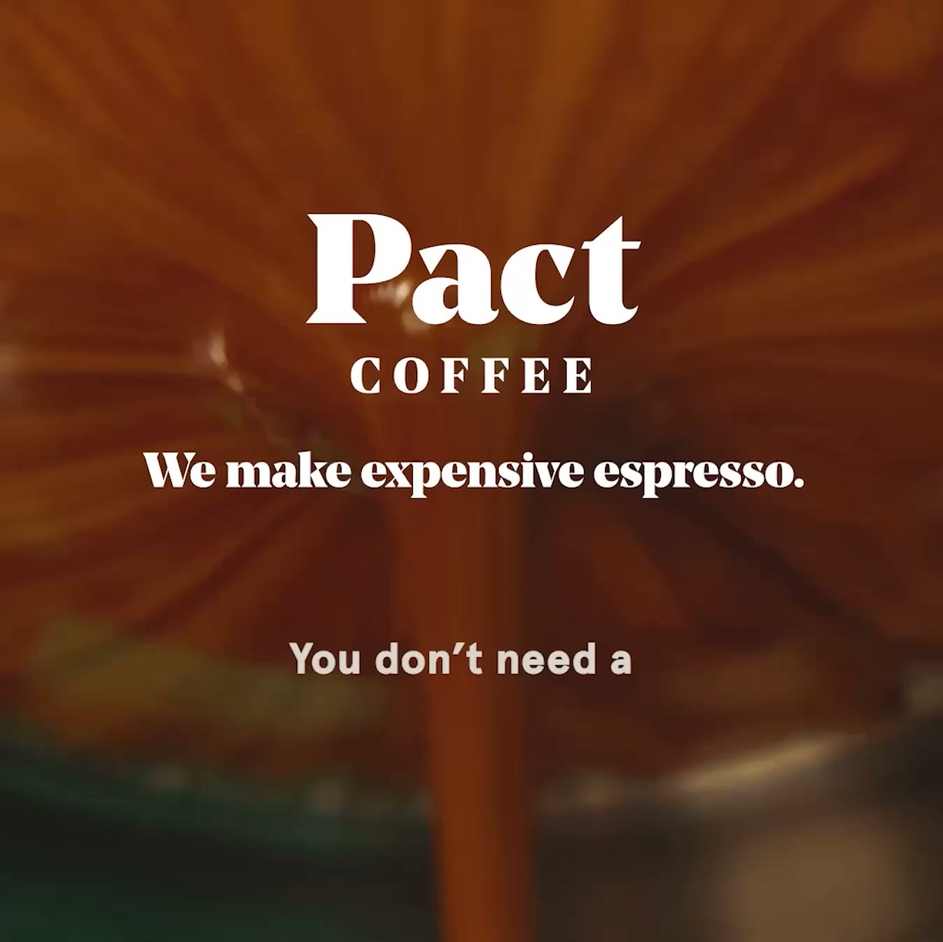 Pact Coffee ad: Freshly roasted to order ☕