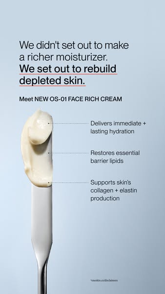 OneSkin ad: NEW OS-01 FACE RICH CREAM