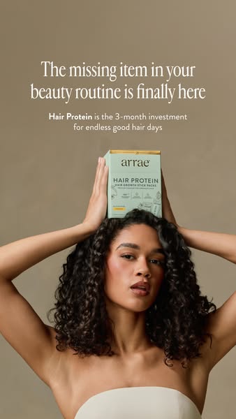 Arrae ad: Grow Fuller, Thicker-Looking Hair with Hair Protein*