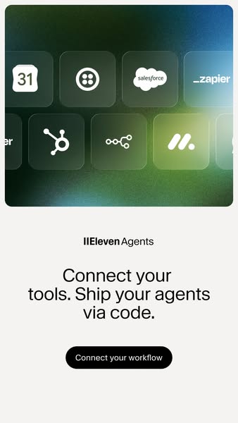 ElevenLabs ad: Try ElevenAgents Free