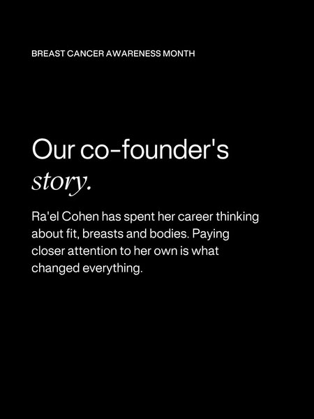ThirdLove ad: At 19, @rael_cohen lost her mom to breast cancer. At 48, she faced her own diagnosis of atypical ductal hyperplasia (ADH). Now, our cofounde