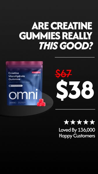 OMNI Longevity ad: Creatine Made Delicious 🍉 🍑
