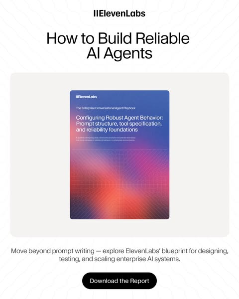 ElevenLabs ad: Get The Free Playbook