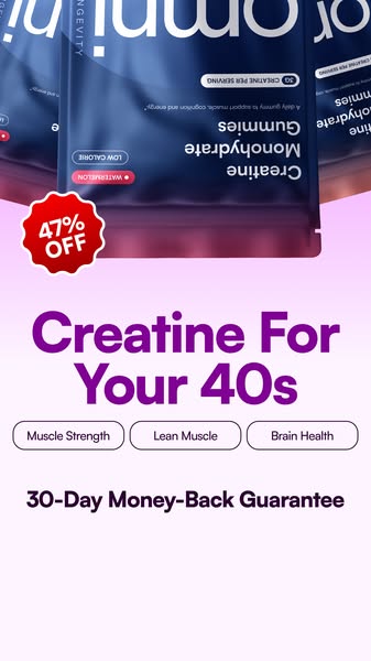 OMNI Longevity ad: Creatine Made Delicious 🍉 🍑