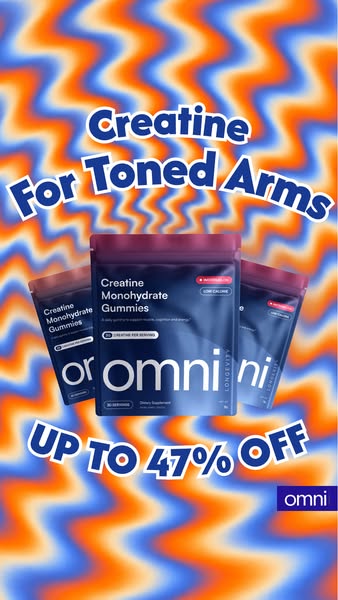 OMNI Longevity ad: Real Creatine - 47% OFF TODAY 👉