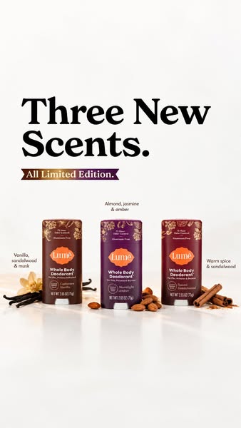 Lume Deodorant ad: Save up to 26% on the Seasonal Edit