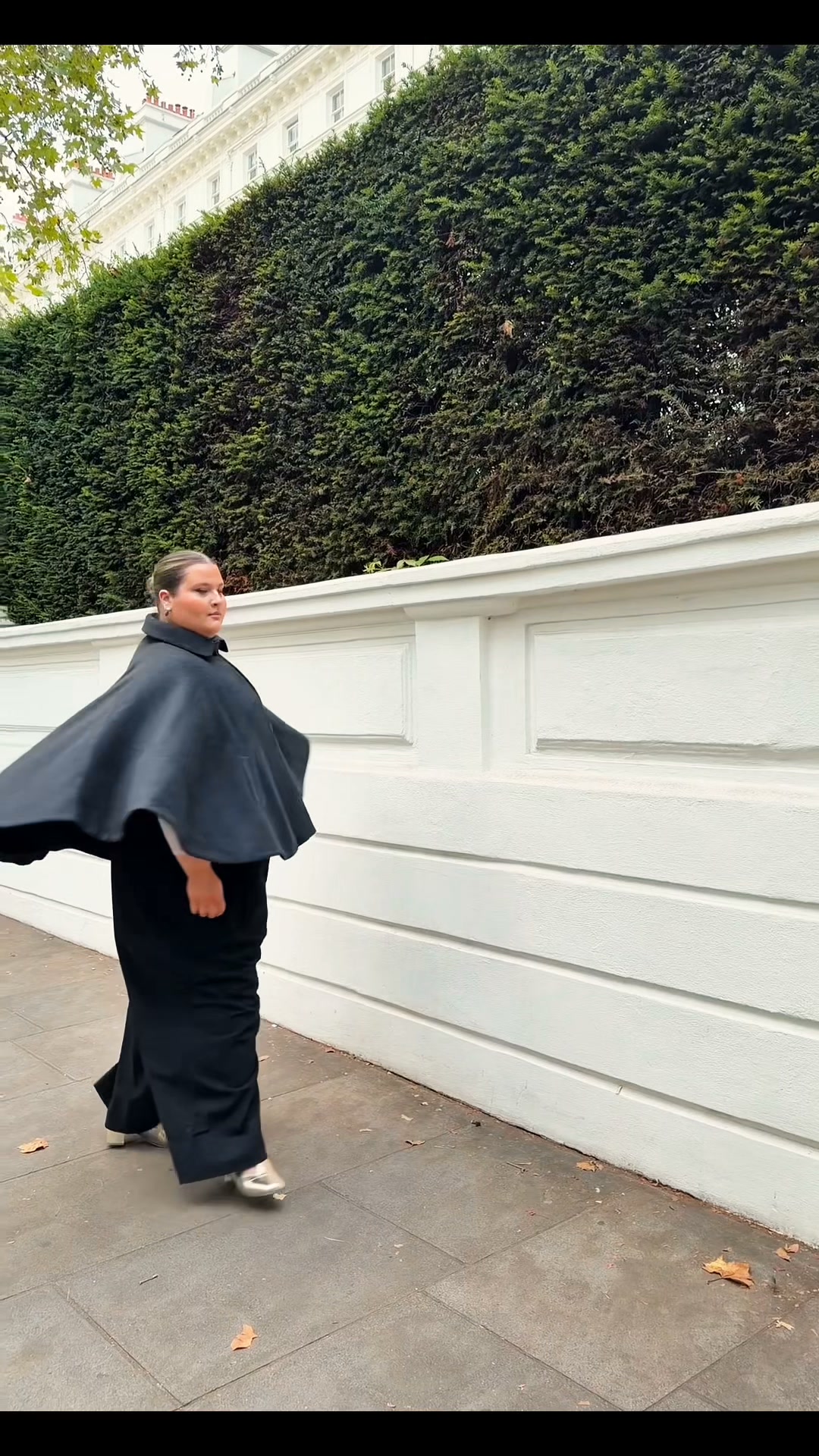 Snag Tights ad: Maximum drama, minimum effort: Meet the Collared Cape 🩶