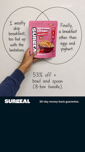 Surreal ad: Not 'Low Sugar'. Under 1g.