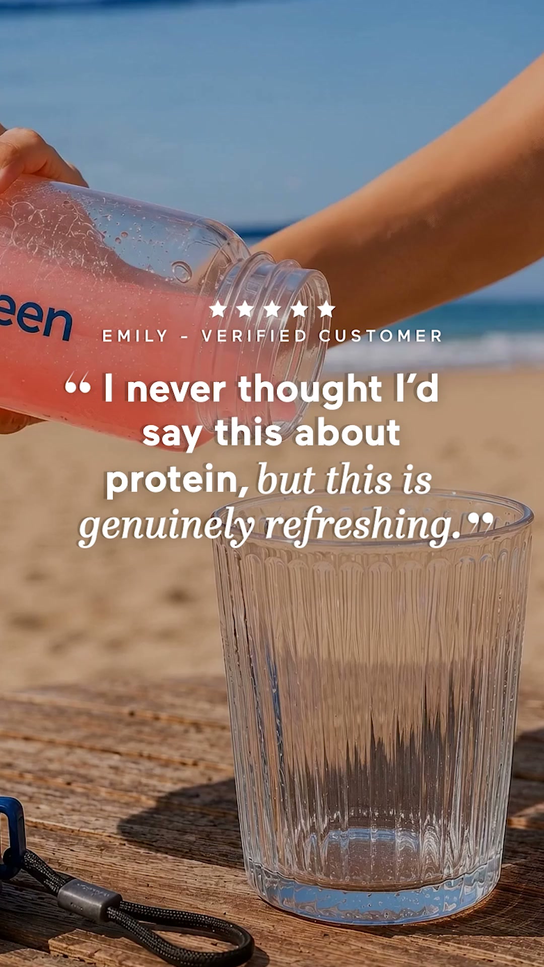 mindbodygreen ad: Your protein just got a glow-up. 💧