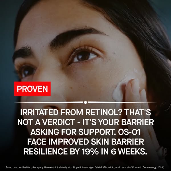 OneSkin ad: Fight skin aging at the source with OS-01 FACE