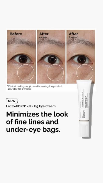 The Ordinary ad: Made to visibly repair eye skin.