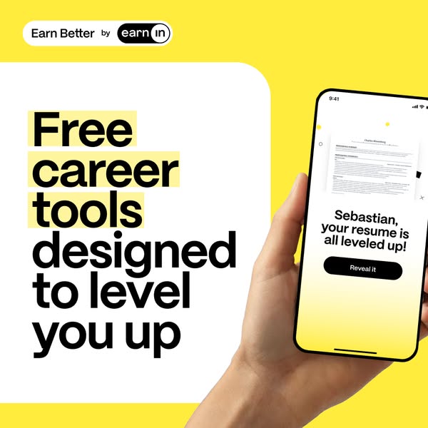 EarnIn ad: Career support without the paywall