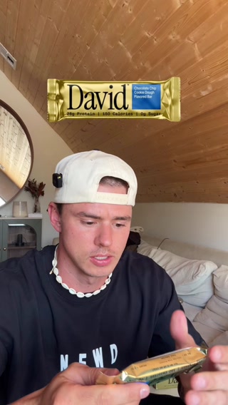 David Protein ad: 28g Protein. 150 Calories. 0g Sugar.