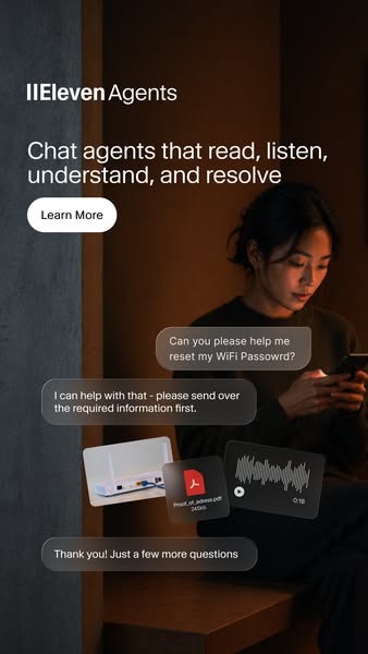 ElevenLabs ad: Agents That Understand Before They Answer.