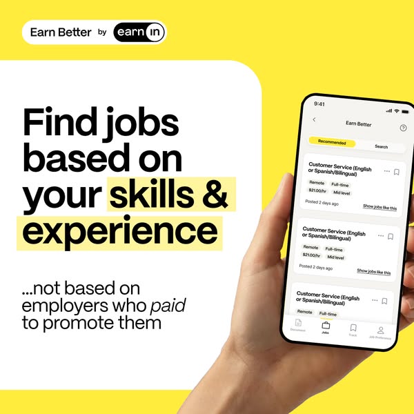 EarnIn ad: Career support without the paywall