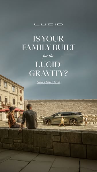 Lucid Motors ad: Book a demo drive