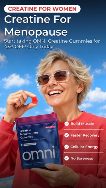 OMNI Longevity ad: Creatine Made Delicious 🍉 🍑