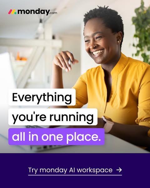 monday.com ad: Where strategy meets execution